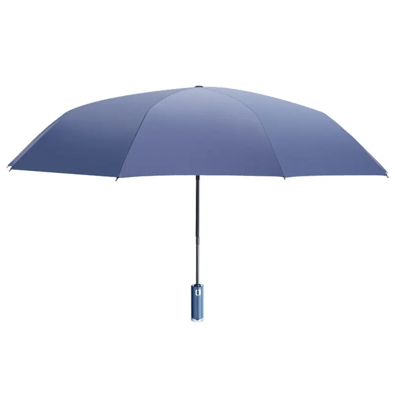 LED Flashlight Illuminated Umbrella Adjustable Rotating Automatic 10-Rib Folding Windproof Car Business Rain or Shine Umbrella