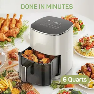 Air Fryer, 6-Quart with Viewing Window, 12-in-1 Functions - Air Fry, Roast, Reheat, Dehydrate, Bake, Steam, and More, 400°F Max Temperature