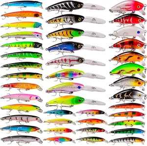 Summer Spring Gift Bass Fishing Lures Kit Set Topwater Hard Baits Minnow Crankbait Pencil VIB Swimbait for Bass Pike Fit Saltwater and Freshwater