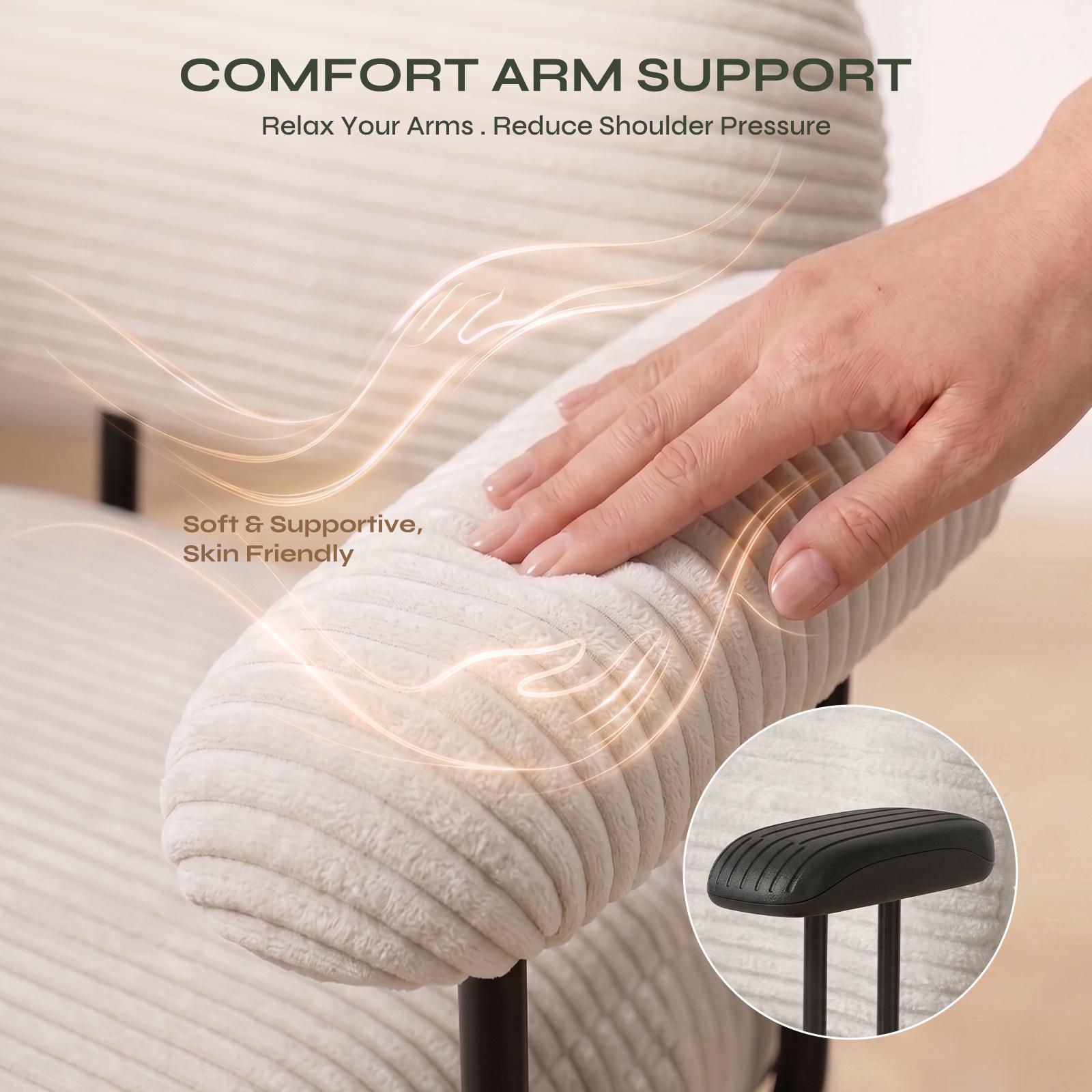 Pinmoco Criss Cross High-Back Ergonomic Office Chair - With Armrests, Dual-Layer Soft Fabric Seat, 360° Swivel, Adjustable Height, for ADHD Relief, WFH Setup, Home Office Ideas, Posture Fix, Relaxation, Self-Assembly Required, Criss Cross Chair, Eclectic