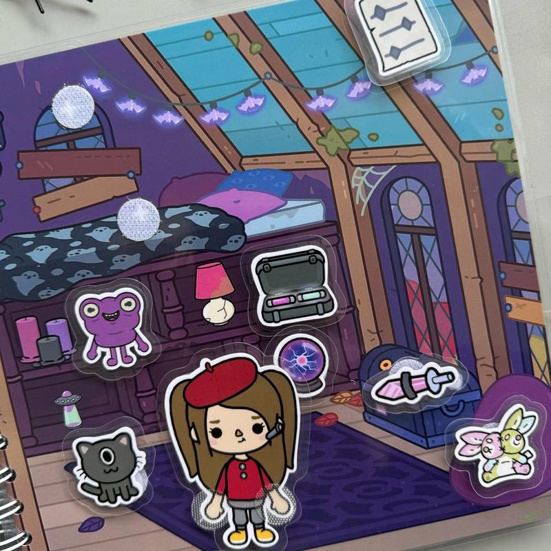 Halloween activity book, busy book, educational paper dress up dolls, toddler paper doll house, lulu printable paper dolls