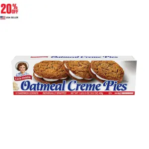 Oatmeal Creme Pies, 12 Individually Wrapped Sandwich Cookies, 16.2 OZ Box