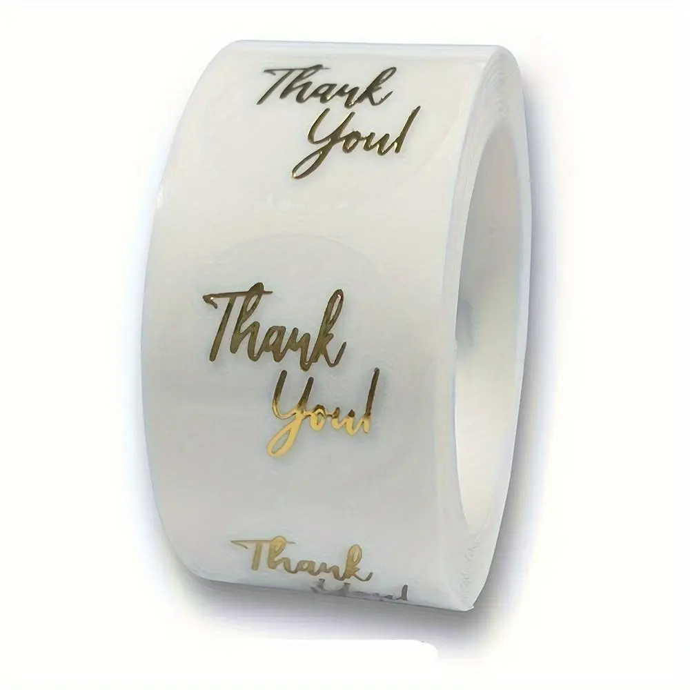 500pcs Sticky Labels 1inch Thank You Self Adhesive Stickers For Small Business Wedding Gift Cards Envelope Sealing Label Stickers