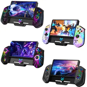 Switch Controllers with Hall Joystick for Nintendo Switch/OLED, Switch Pro Remote Controller with Cool Light/Turbo/Dual Motor/4 Game Slot,Wired Joypad Replacement for Switch&Switch OLED Controller
