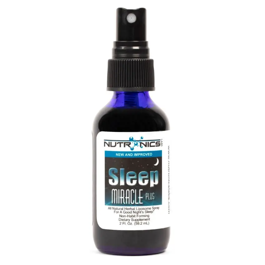 Nutronics Labs Sleep Miracle Plus - All Natural Herbal Liposome Spray for Deep Restful Sleep - Natural Sleep Aid with Passiflora & Melatonin