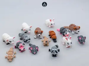 Premium Articualted Tiny Critters - Premium Mini Critters - Premium Mini Animal Figurine - Premium Mini Animal Statue - Premium Articulated Animal Figurine