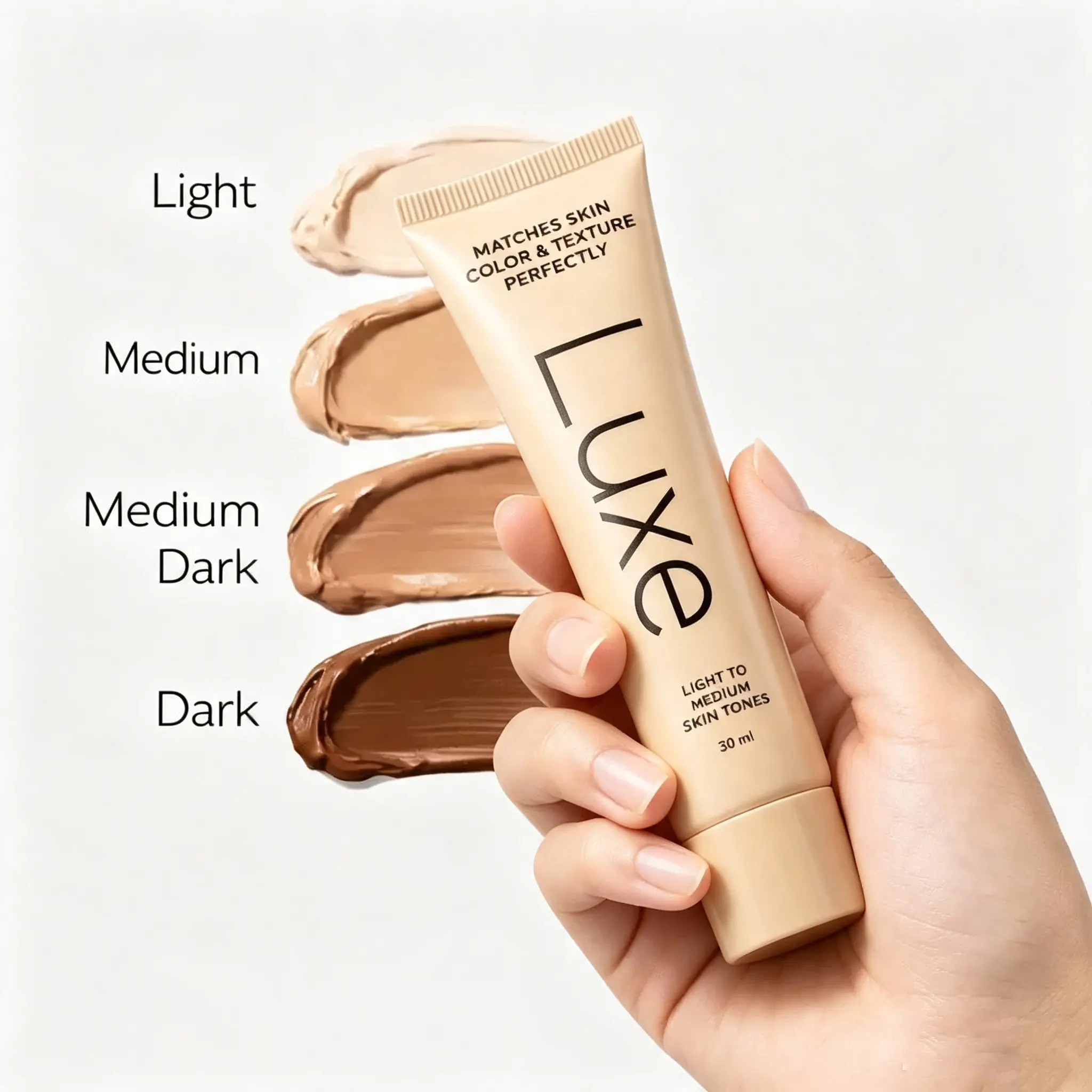 2pcs   Luxe Color Changing Foundation for WomenIAdaptive Skin Tone Matching Foundation IBuildable Coverage with Natural Dewy FinishI Lightweight, 12-Hour Wear | Light toMedium & Medium Dark to Dark Shades