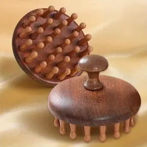 Disc Manual Massager - Rounded comb teeth that are gentle on the scalp and do not pull hair. Features multiple massage nodes to effectively stimulate acupoints, promote blood circulation, muscle. Compact design for portability, usable anytime