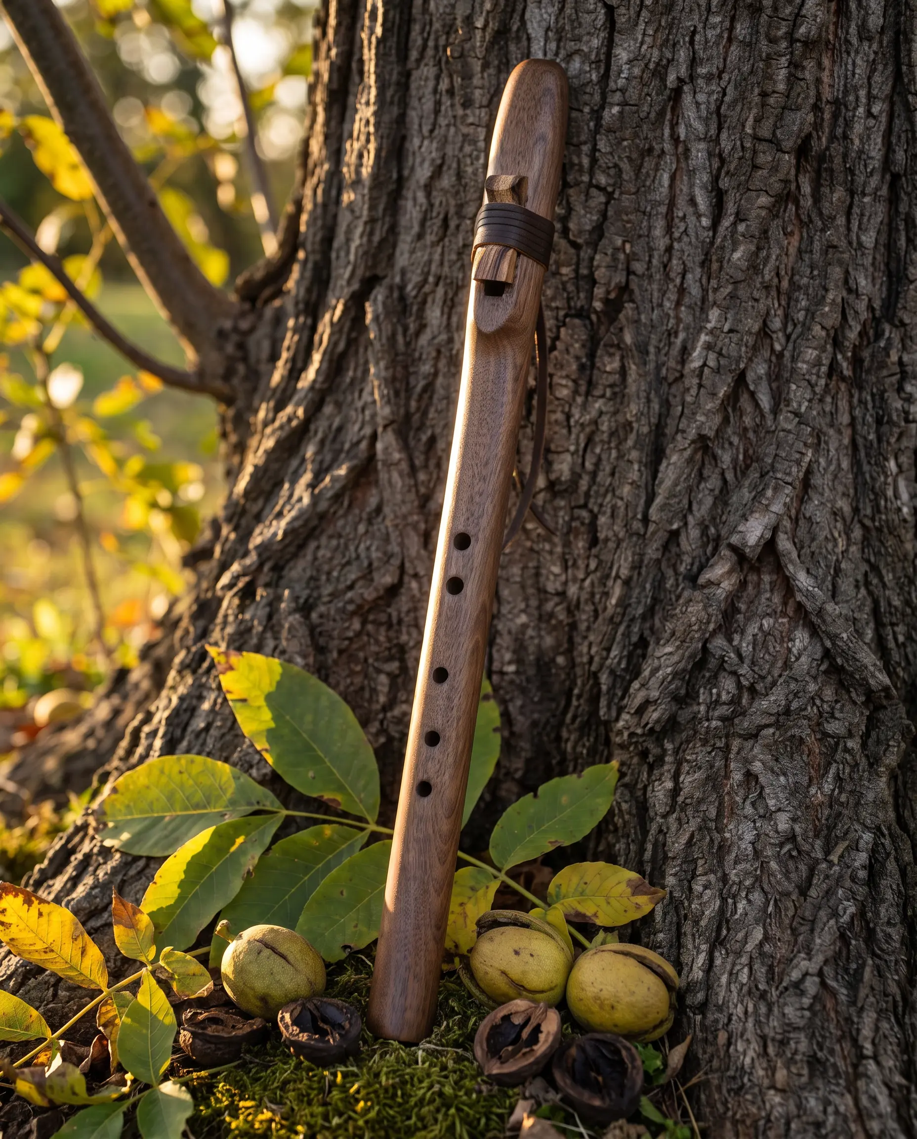 Handcrafted Native American Style G Key Walnut Wood Flute, 432 Hz, Beginner Friendly, Fire-Tuned Bore for Sound Healing