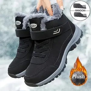 Unisex Winter Warm Ankle Boots -1 Pair Casual Waterproof Non-slip Ankle Boots for Outdoor Activities, Simple,Men's Warm Snow Boots Boy Footwear fur boots
