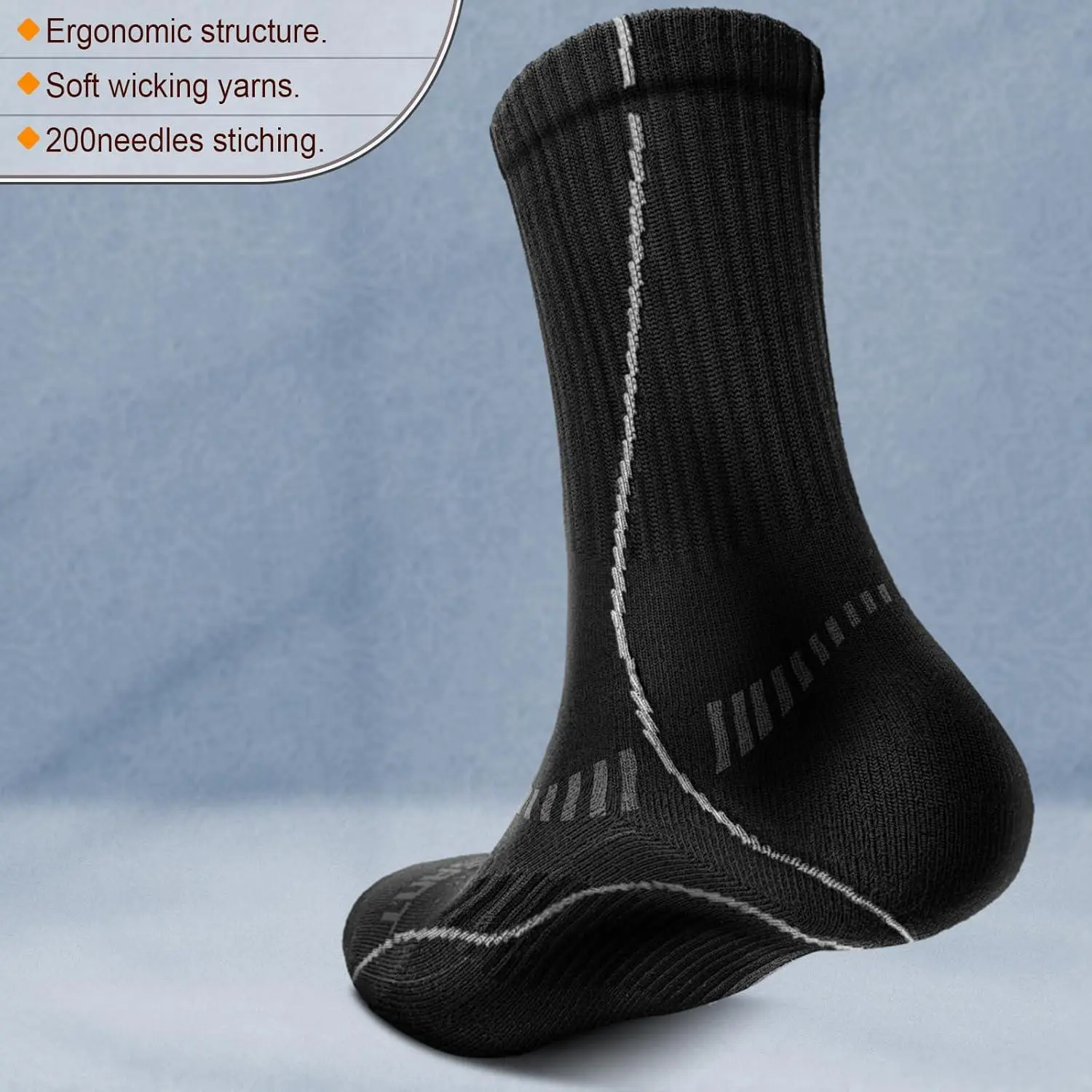 Men's Athletic Compression Sports Crew Socks - Cushioned Arch Support for Running Hiking Outdoor Activities Breathable Moisture-Wicking Comfortable Performance Socks for Men's Workout Training and Daily Wear Men's Athletic Compression Sports Crew Socks - Cushioned Arch Support for Running Hiking Outdoor Activities Breathable Moisture-Wicking Comfortable Performance Socks for Men's Workout Training and Daily Wear