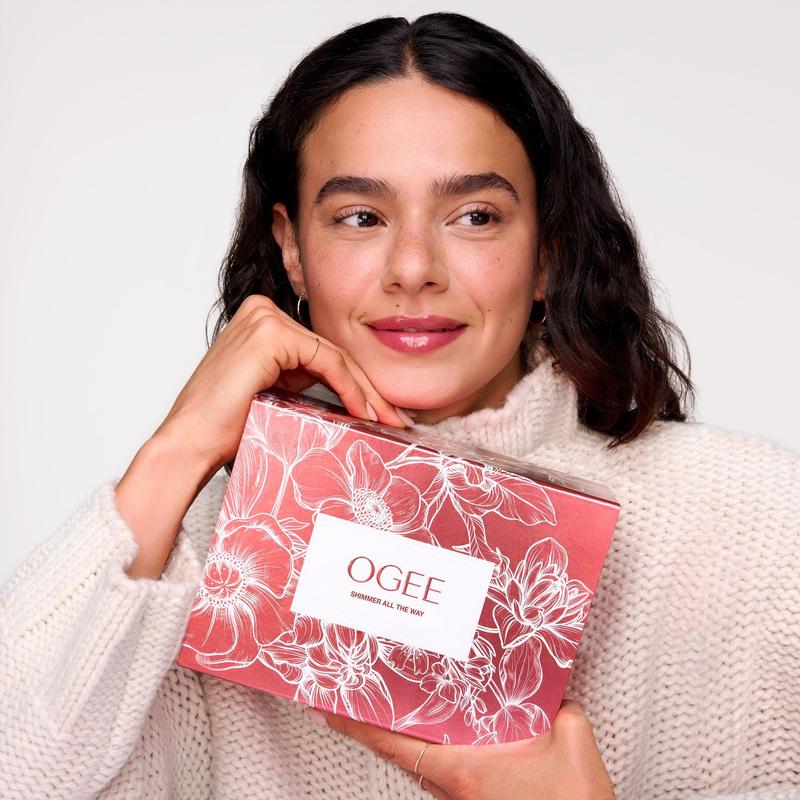 Ogee Shimmer All The Way Highlighter Set - Limited Edition 3-Piece Gift Set in Organic Cotton Gift Bag - Cosmetic