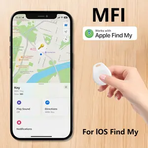Portable Smart Tag GPS Tracker, Bluetooth-compatible Luggage & Key Finder with Keychain, Compatible with Apple Find My iOS Device Location Tool, Smart Tracking