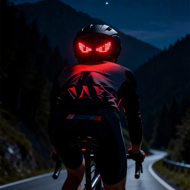 Demon Eye Decorative Lights, Bicycle & Motorcycle Helmet Lighting Assembly, Bluetooth-Enabled Phone & Mobile App Compatibility, Essential Rider Gear