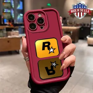 Cool Rockstar Games R Star Logo Pattern Phone Case for iPhone Samsung 17 16 15 14 Pro Max 13 12 11 XR XS Plus Air Galaxy S26 S25 S24 S23 S22 Ultra Plus FE Shockproof Anti Drop Anti Scratch Durable Impact Resistant Soft TPU Cover gift for boy girl