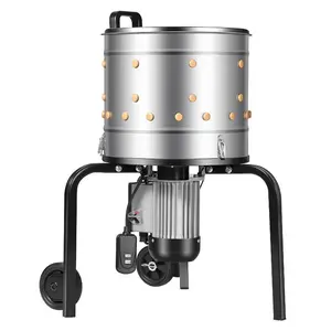 VEVOR Chicken Plucker Machine, 15.7 in Drum, 550W 275RPM Electric Chicken Plucking Machine with 114 Soft Fingers Transport Wheels, Stainless Steel Feather Remover for Processing 1-2 Chicks Once