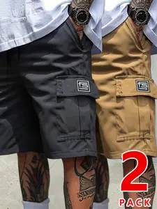 Men's Spring Summer Trendy Workwear Shorts, Side Pocket Shorts, Durable Fabric, Anti-Pilling, Tear-Resistant, Breathable Comfort Five-Inch Sports Pants