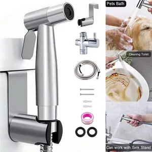 High Pressure Handheld Bidet Spray Kit, Adjustable Water Flow for Personal Care & Cleaning