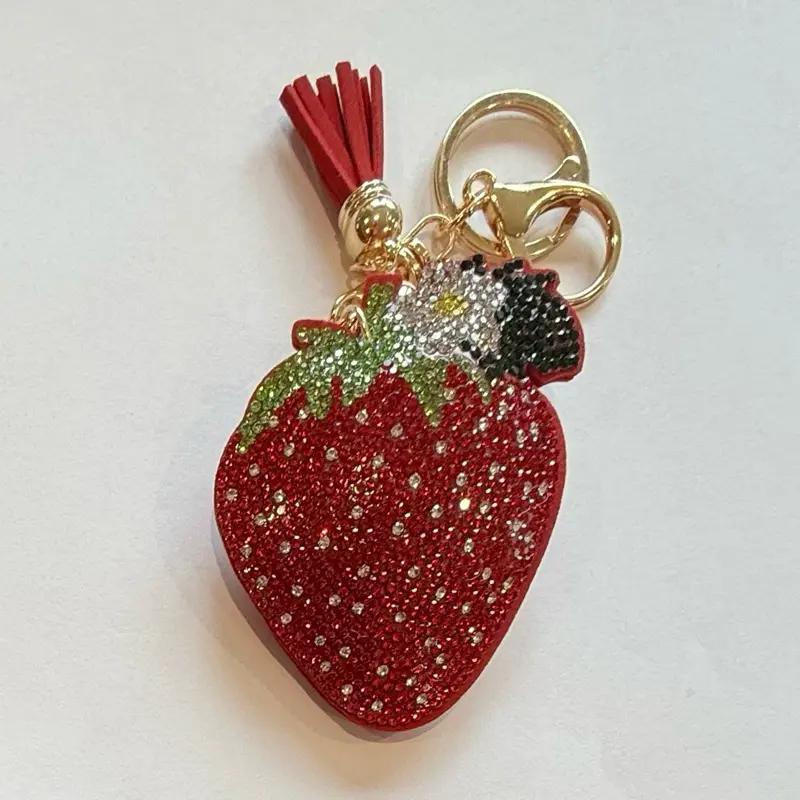 LGS Charms - Food & Drinks - Rhinestone Keychain Fashion Accessory with Tassel