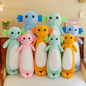 Long Axolotl Plush Pillow, Cute Axolotl Stuffed Animal Body Plush Soft Plushies Doll Toy for Girls Boys(80cm/31.4inch,Blue) comfort  gifts squish  mail Animal Toy