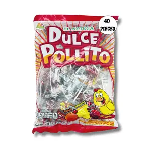 Dulce Pollito Peach, Pineapple & Chamoy Lollipops – 40 Count