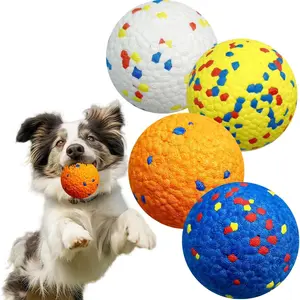 4 count Large size  Balls, 3.15"Tennis Ball for Aggressive Chewers, Durable Bouncy   Balls,  Cleaning  Toys, Water  Fetch Ball for Large Medium ,  Biting-Proof Atom