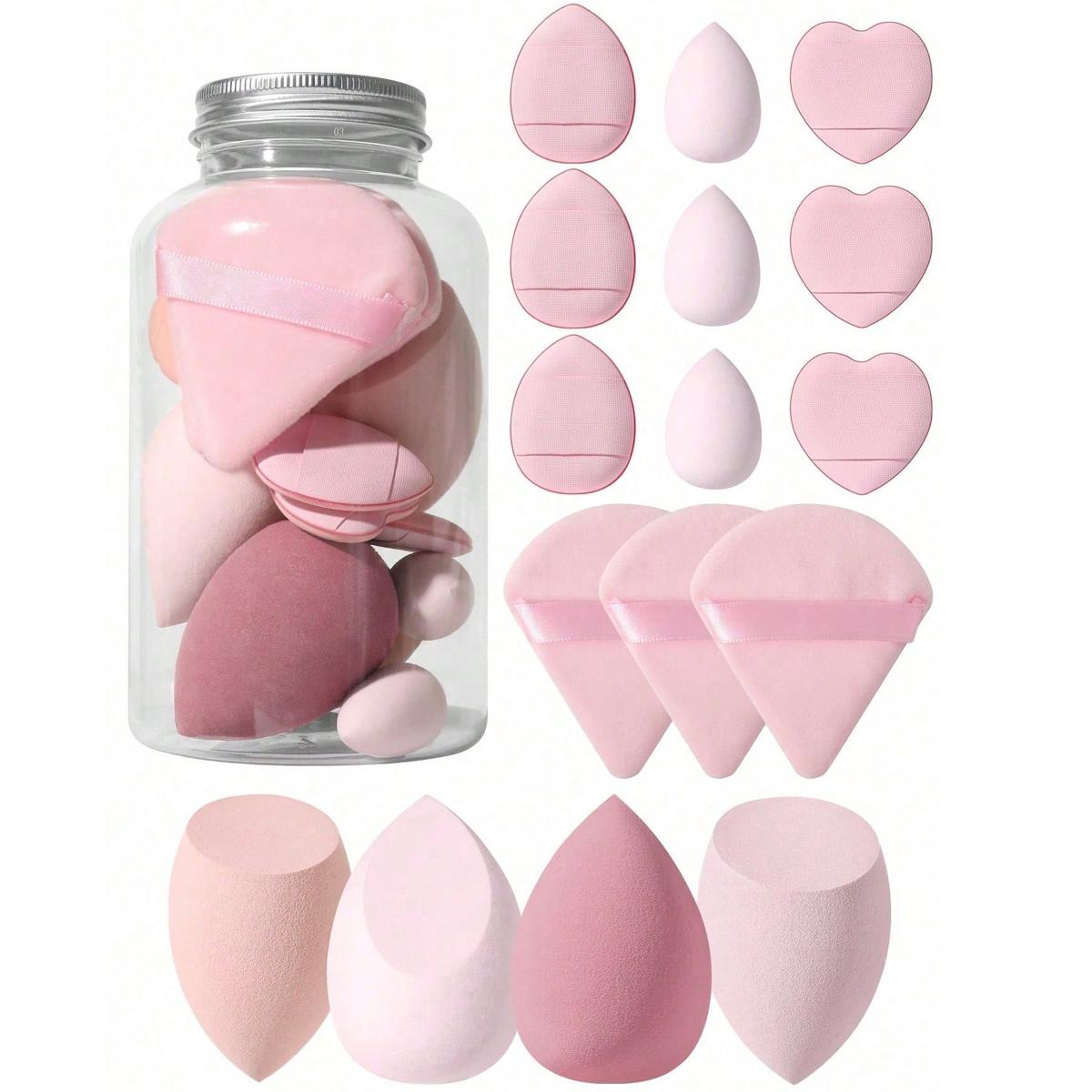 17PCS Makeup Storage Kit: 1 Travel Cosmetic Bucket + 16 Sponges Puffs Set,Latex-Free Blenders,Mineral Powder Applicators For Liquid,Cream,Powder,Valentine's Day,Travel Essential,Valentine's Gift,Room,Vacation Essentials,Gifts For Women 17PCS Makeup Storage Kit: 1 Travel Cosmetic Bucket + 16 Sponges Puffs Set,Latex-Free Blenders,Mineral Powder Applicators For Liquid,Cream,Powder,Valentine's Day,Travel Essential,Valentine's Gift,Room,Vacation Essentials,Gifts For Women