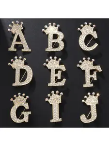 1 piece of versatile English letter brooch, chest flower badge, suit, men's and women's fashion pin buckle, clothing accessory Brooch