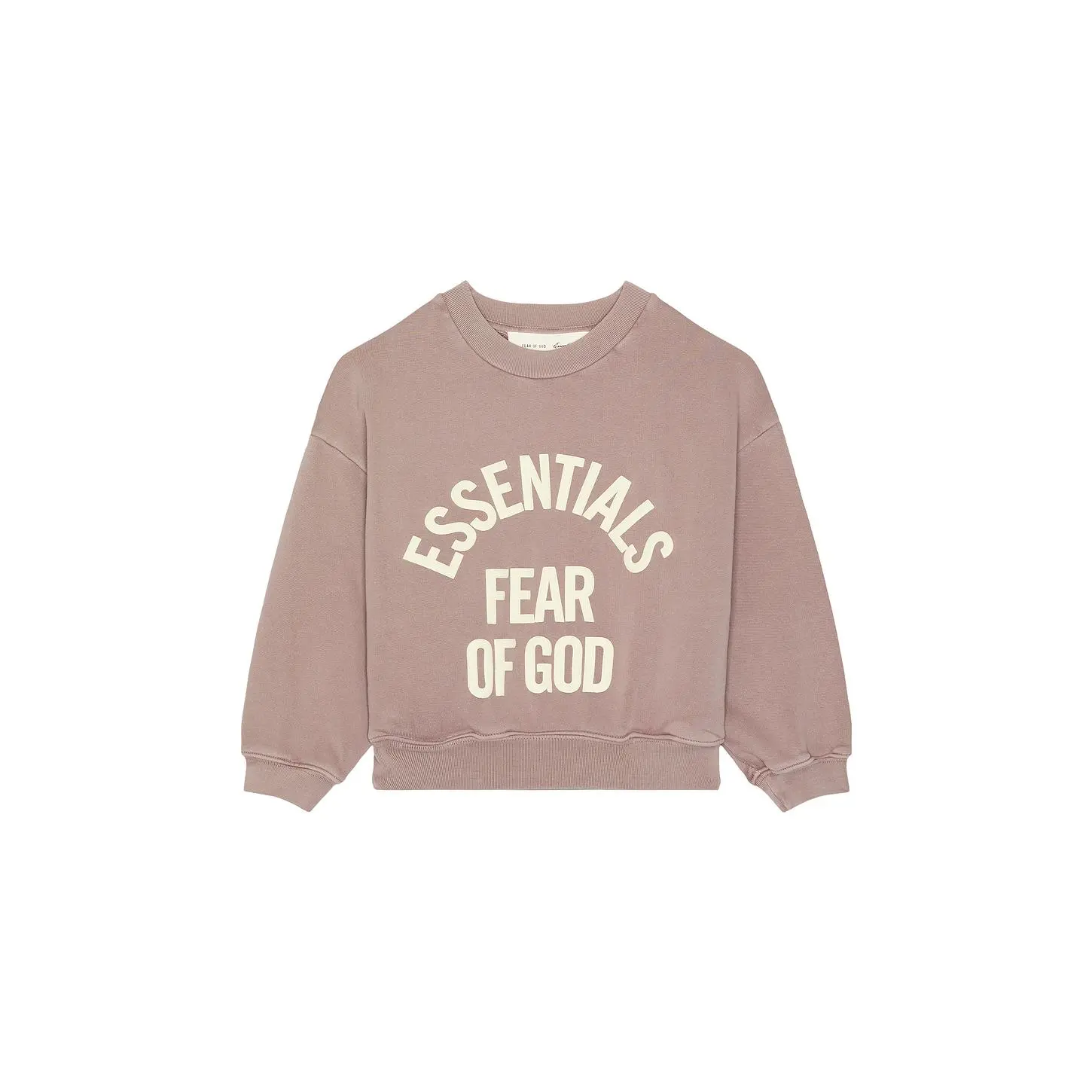 Fear of God ESSENTIALS Kids Campus 90's Crewneck Sweatshirt in Faded Mauve