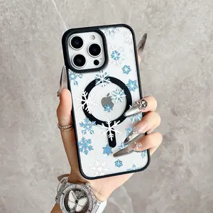 Winter whisper Magnetic MagSafe Snap Case for iPhone 17/16 Pro Max 15 Pro 14 13 12 Mini 11 XR XS Plus SE Shockproof Slim Protective Cover