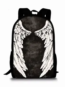 Angel Wings Print Single-layer Backpack
