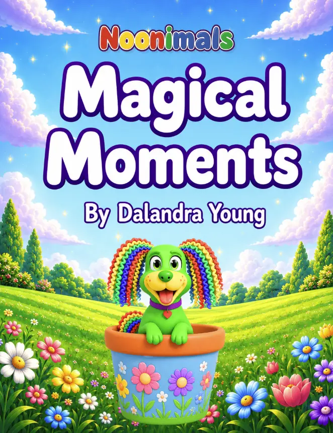 Noonimals - Magical Moments Spiral Coloring Book + Page protector
