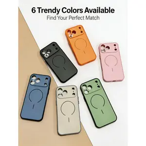 6 Trendy Colors Matte MagSafe iPhone Case For iPhone 17 PRO MAX Shockproof Skin-Friendly Phone Cover Full Camera Protection Slim Case for iPhone 12-17 Series Fashion iPhone Case as Outfit Accessory