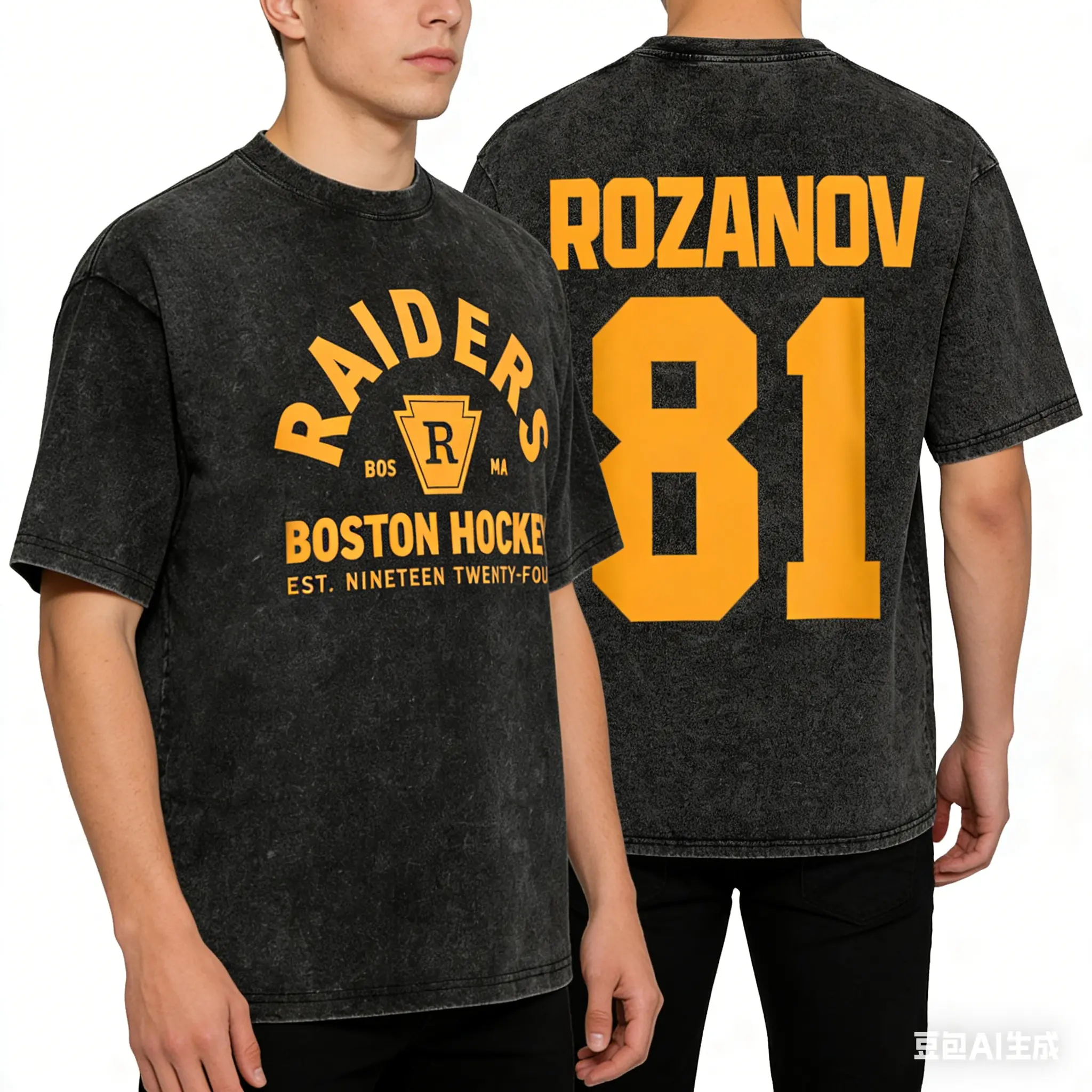 Women's Retro Short-Sleeve T-Shirt - Viral Boston Raiders Athletic Top, Rozanov 81 Vintage Washed Fabric, Casual Sports Streetwear Tee, Stylish Design, Tops