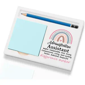 Administrative Assistant Office Supplies Sticky Note Holder Decor, Administrative Assistant Thank You Appreciation Gifts for Women Self-Stick Note Pad Holders W2B13
