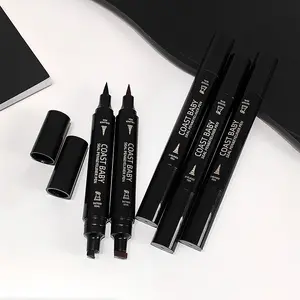Stamp Eyeliner Pen Dual-Ended Eye Liner Stamp, Integrated Design for Precise Application, Perfect for Makeup Artists & Beginners, Eye Makeup Supplies