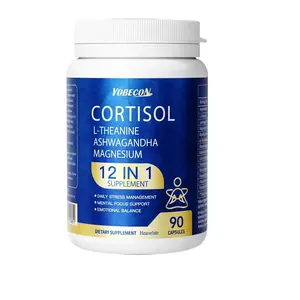 Heaisrlate Cortisol Health Supplement, 12 In 1 Premium Ingredients, Stress Mood & Energy Management, 90 Capsules, Daily Wellness Support for All Age Groups