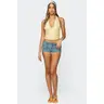 Cargo Pockets Denim Micro Shorts