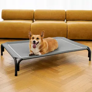 【Weekly Deals】Elevated Dog Bed for Large Dogs, Breathable & Cooling Pet Cot, Non-Slip Stable Design, Portable Raised Bed for Indoor & Outdoor Use