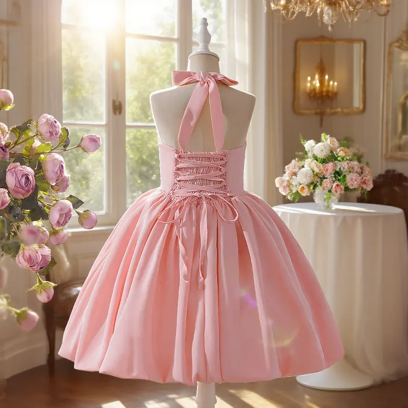 strapless open back dress 1991 Moschino Couture Pastel Pink 'Tea 4 2' Bodycon Dress main image 0