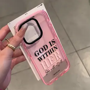 Bible Verse Pattern Phone Case for iPhone 17 16 15 14 Pro Max 13 12 11 Plus Clear Crystal Drop-proof Slim Silicone Shockproof Transparent Protective Cover