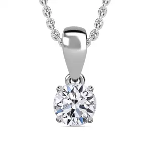 Luxuriant Lab Grown Diamond G-H SI 1 ctw Pendant Necklace in 14K White Gold 20 Inches Christmas Gifts