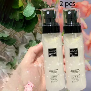Set of 2 Setting Sprays, Starry Sand Setting Spray, Long-Lasting Oil Control, Waterproof And Sweat-Proof Makeup Spray, Natural And Non-Smudging Setting Spray, Suitable for Daily Commutes, Dates, Parties, Music Festivals