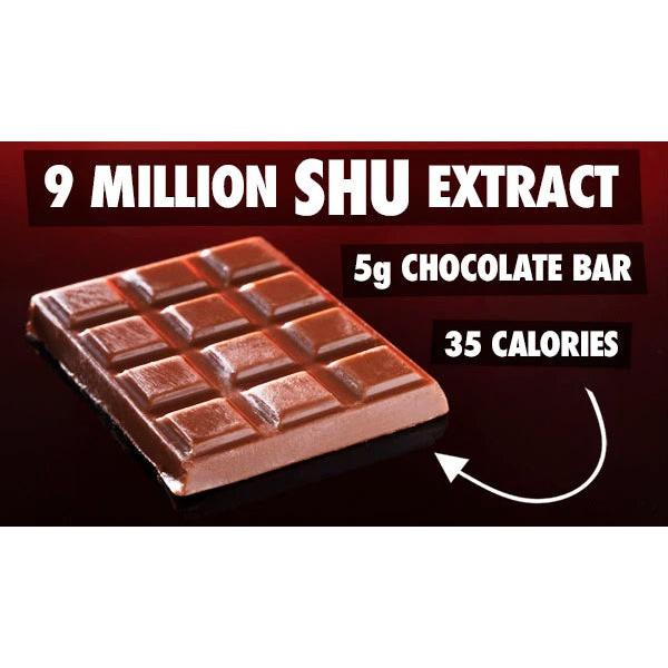World’s Hottest Chocolate Bar - Spicy Chocolate Snack Bar Candy with Chili Extract