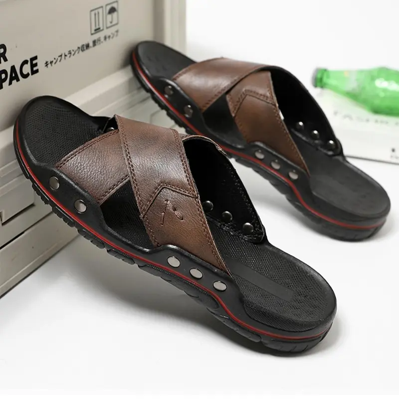 Men's Sporty Cross Strap Slides, Summer Slide Sandal, Slides Sandals, Lightweight Sandals, Casual Comfortable Slippers for Beach, Outdoor Sports Slippers for Men, Slip On Sandals, Footwear