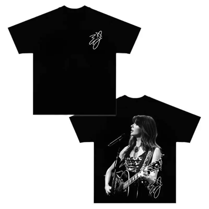 Graphic T-shirt Ella Langley Patternt, Country singer live performance guitar T-shirt,Western music style streetwear,Heavyweight soft cotton casual T-shirt suitable for both men and women, Summer men's and women's styles,Gift for country music enthusiasts