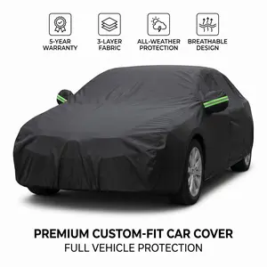 Car Cover Waterproof All Weather Outdoor Protection Full Car Cover UV Sun Protection Rain Dust Snow Resistant Windproof Auto Cover for Sedan SUV Truck Breathable Durable Car Accessories Easy Install Storage