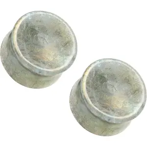 -  White Labradorite Concave Stone Double Flared Saddle Plug Gauges, Sold as a Pair
