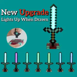 Diamond Sword Shape LED Night Light - Color-Shifting Game Accessory Decorative Toy Gift