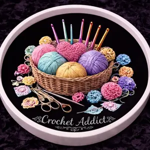Crochet Addict Tray - Perfect for Organizing Your Crochet Supplies and Accessories
